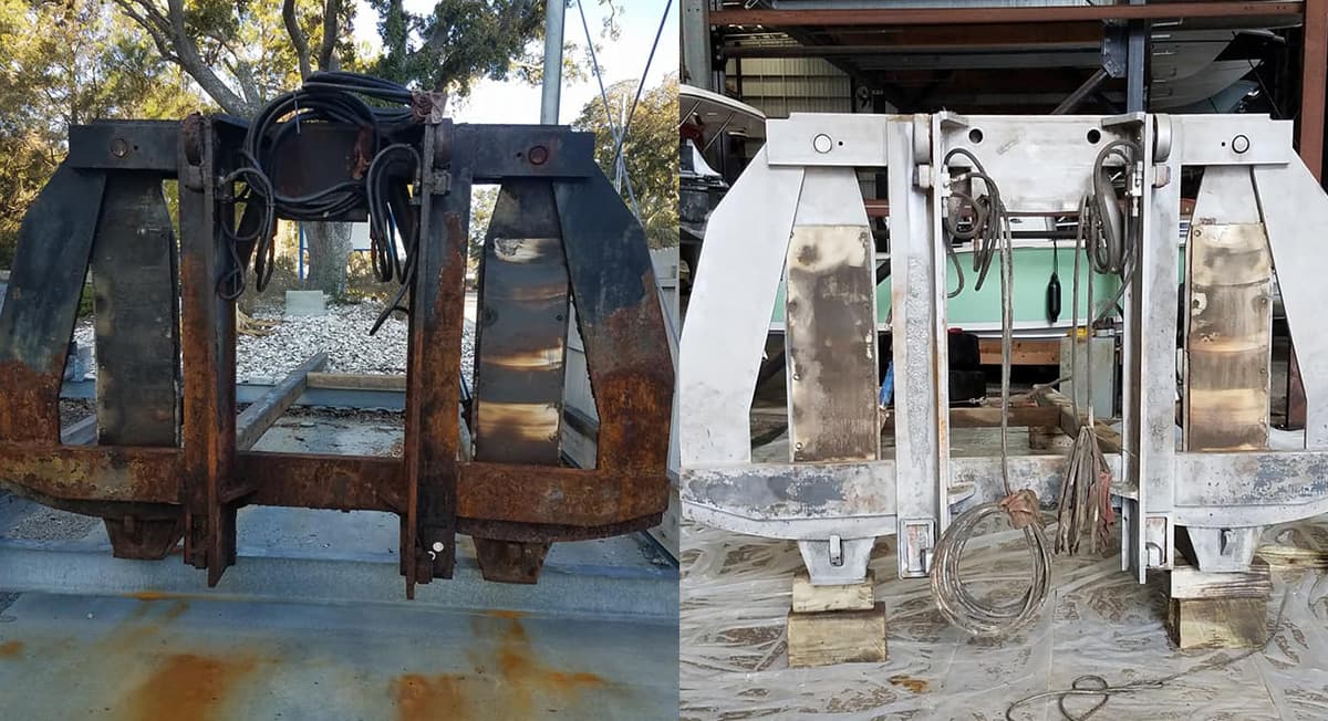 Concrete coating removal