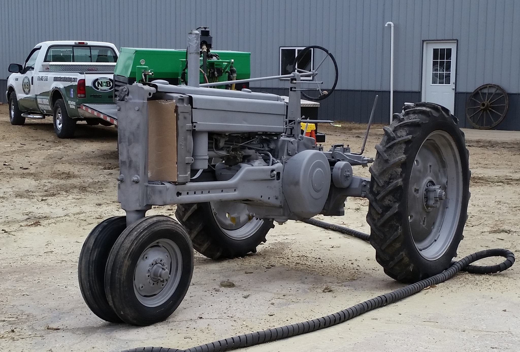 Heavy machinery blasting